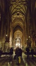 Interior view of St. Stephen`s Cathedral and its tower in Vienna is dedicated to St. StephenÃ¢â¬Ës Royalty Free Stock Photo